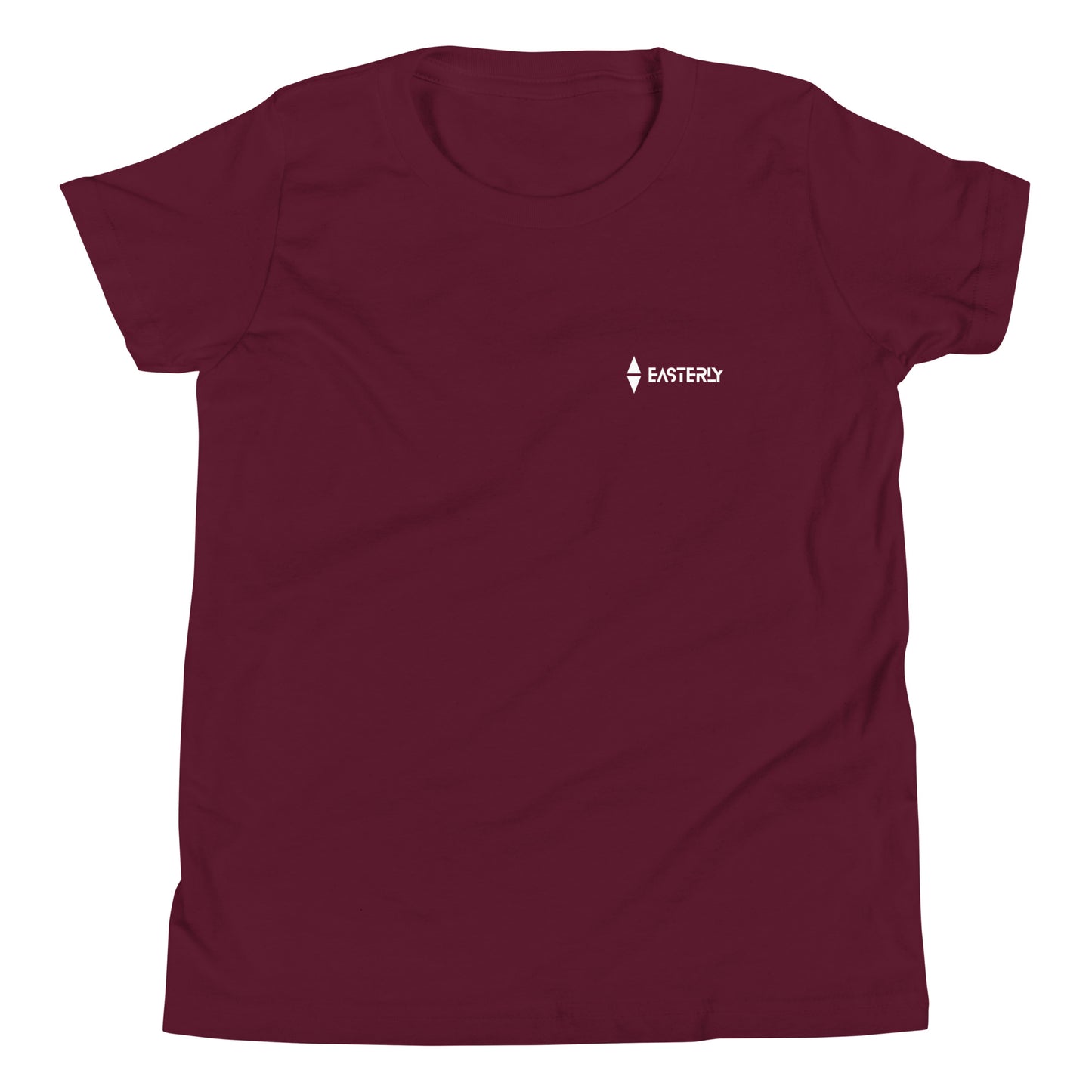 Safe Passage — Youth Tee, Front View, Maroon. Stewart Island New Zealand | EASTERLY