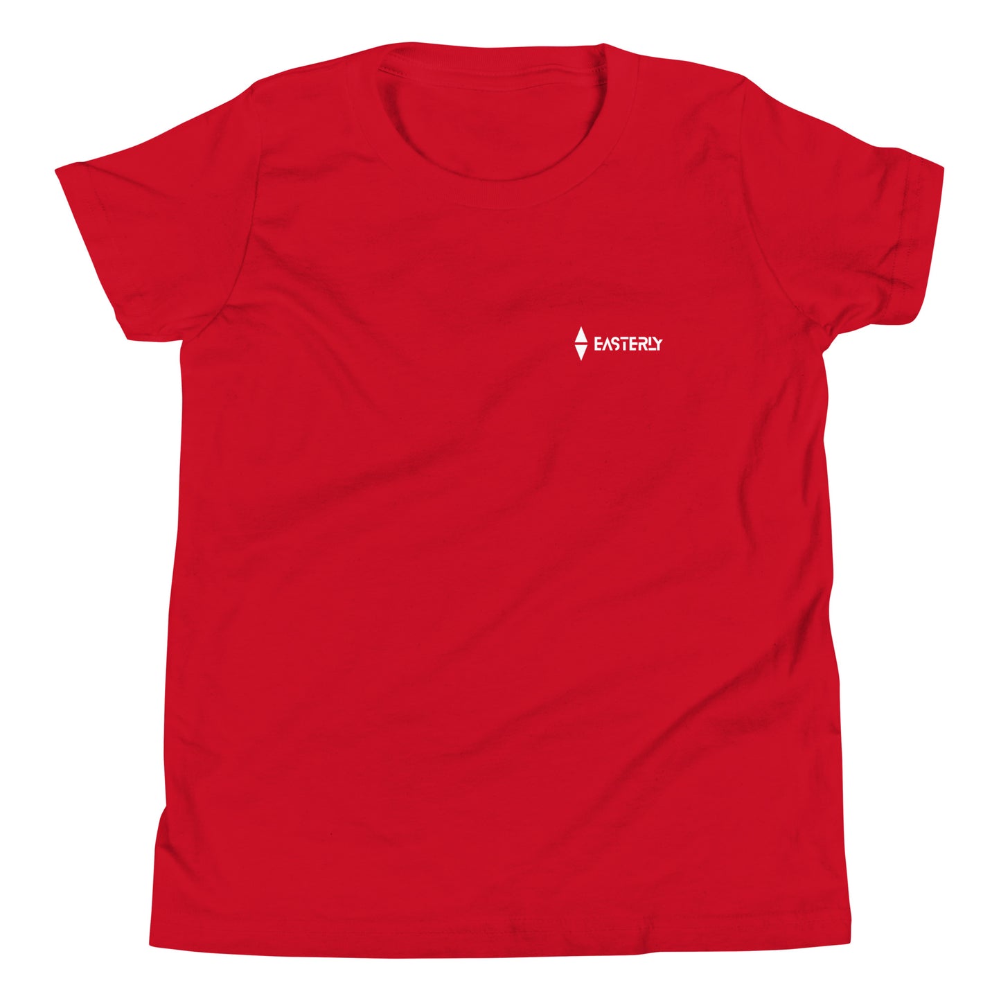 Safe Passage — Youth Tee, Front View, Red. Stewart Island New Zealand | EASTERLY